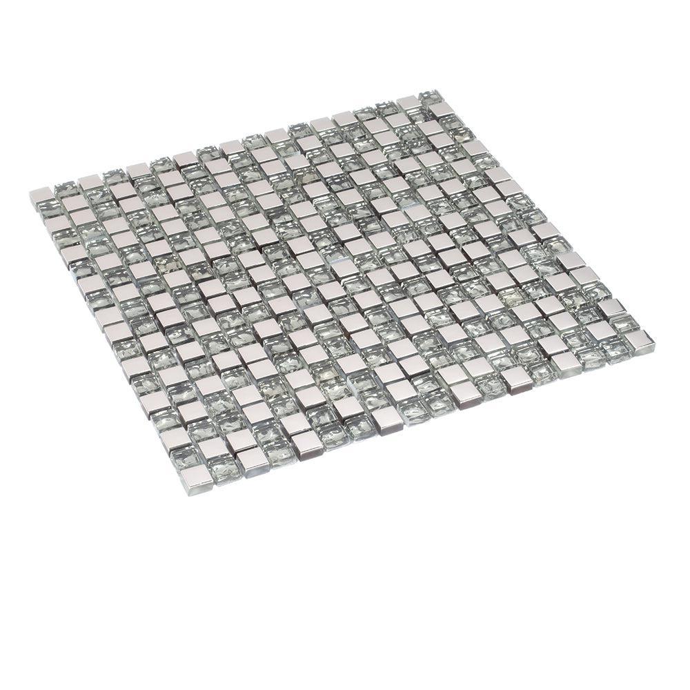 Breeze Silver Glass Mosaic Tile