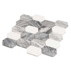 Calacatta Bluette Elongated Hexagon Mosaic Tile | Tile Club