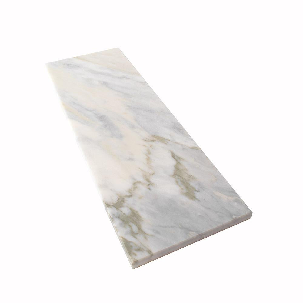 Calacatta Bluette Polished Marble Subway Tile 4x12 | Tile Club