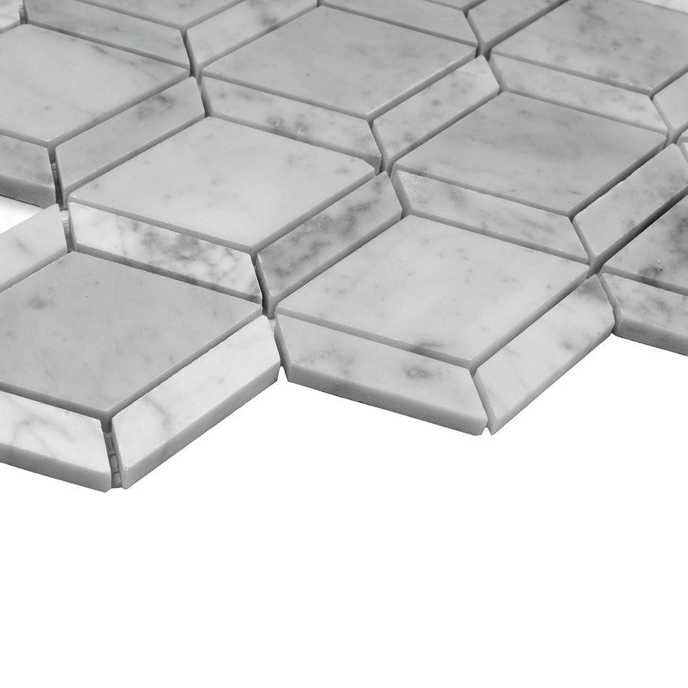 Carrara Diamond Marble Mosaic Tile | Tile Club