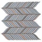 Chateau Blue Sprig Ceramic Mosaic Tile | Tile Club