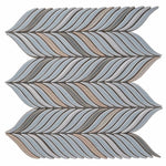 Chateau Blue Sprig Ceramic Mosaic Tile Sample