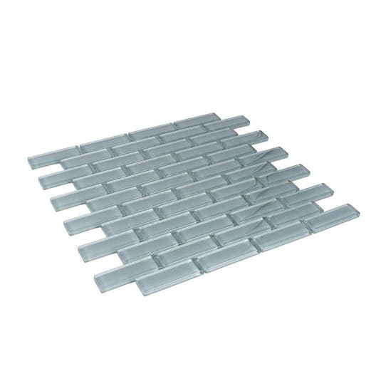 Chic Gray Glass Brick Tile | Tile Club