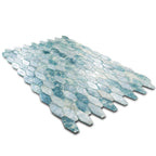 Coastal Dreams Elongated Hex Glass Mosaic Tile | Tile Club