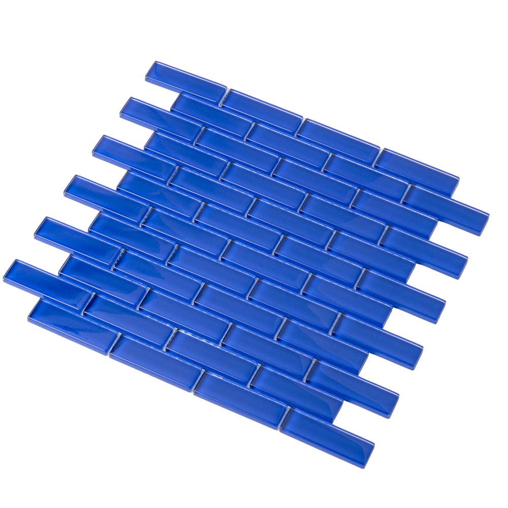 Cobalt Blue Glass Brick Tile