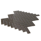 Dark Gray Herringbone Glass Tile | Tile Club
