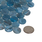 Denim Glass Round Penny Mosaic Tile | Tile Club