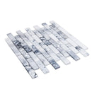 Frozen Dreams Brick Glass Mosaic Tile | Tile Club