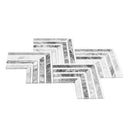 Geo Arrow Calacatta Bluette Marble Mosaic Tile | Tile Club
