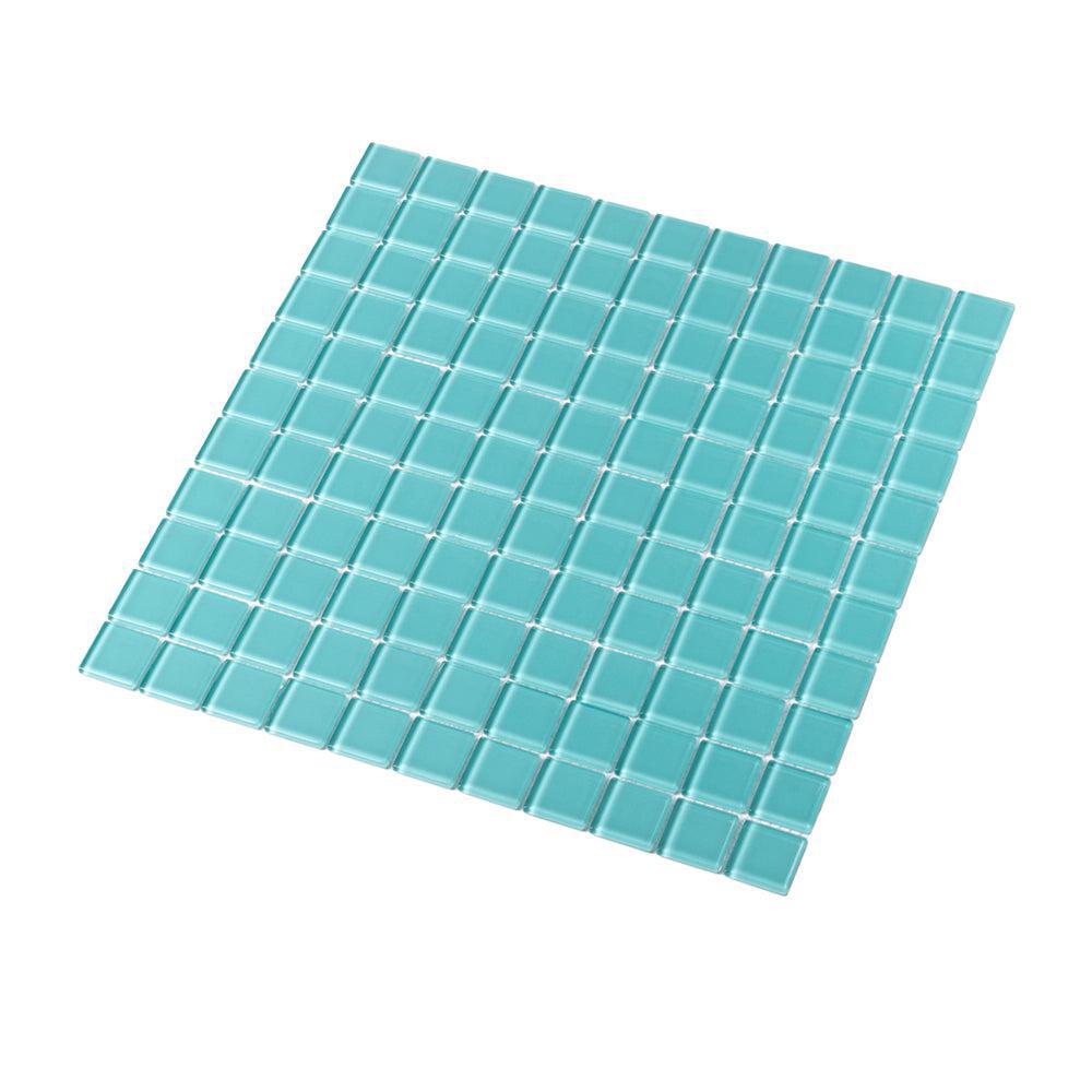 Glacier Aqua 1X1 Polished Glass Tile | Tile Club