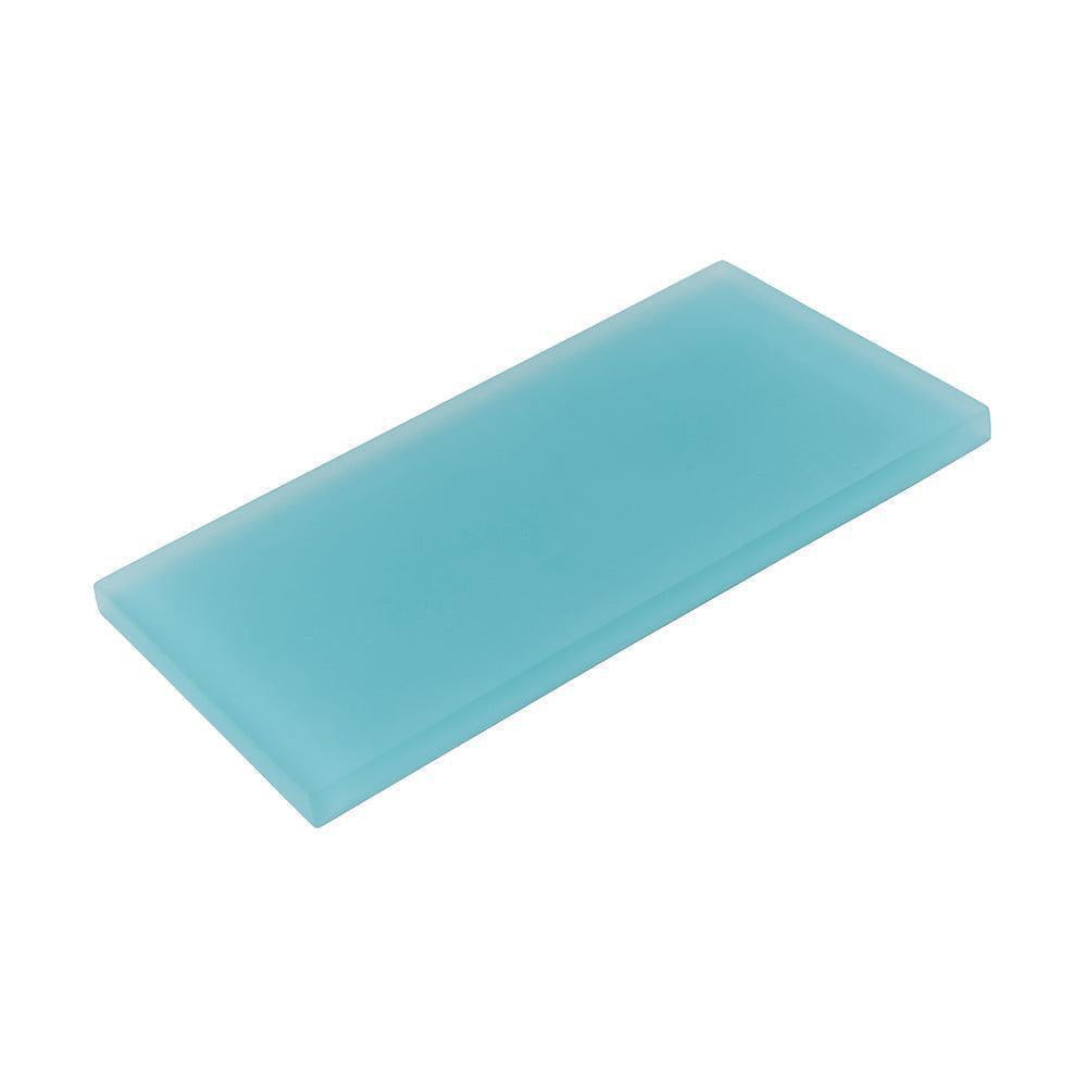Glacier Aqua 3X6 Frosted Glass Subway Tile | Tile Club
