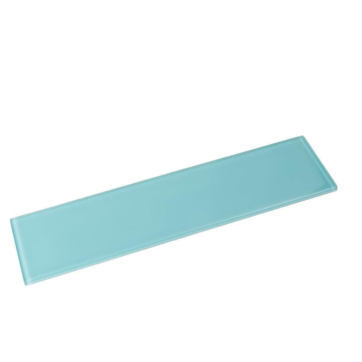 Glacier Aqua 4X16 Polished Glass Tile | Tile Club
