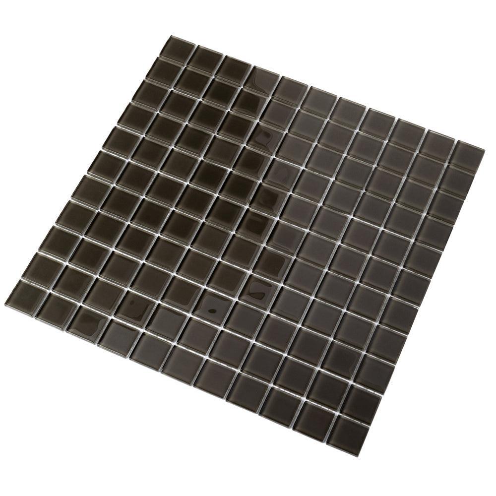 Glacier Ash Gray 1X1 Polished Glass Tile | Tile Club