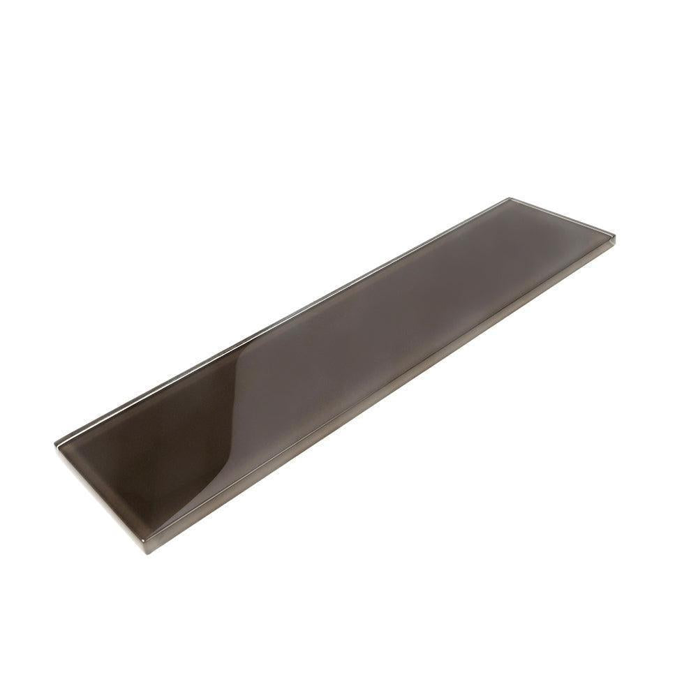 Glacier Ash Gray 3''x12'' Polished Glass Tile | Tile Club