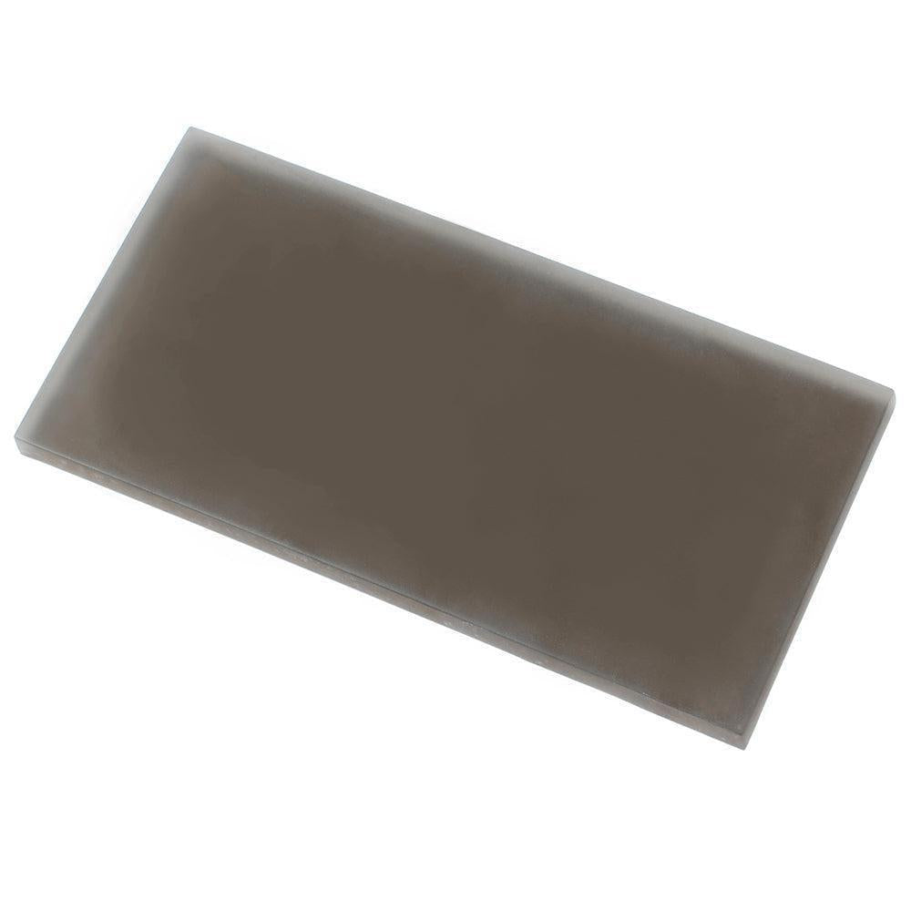 Glacier Ash Gray 3X6 Frosted Glass Subway Tile | Tile Club