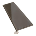 Glacier Ash Gray 4X16 Polished Glass Tile | Tile Club