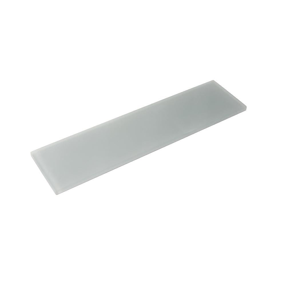 Glacier Aura Gray 3X12 Frosted Glass Tile | Tile Club