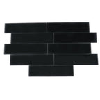 Glacier Black 3x12 Frosted Glass Tile | Tile Club