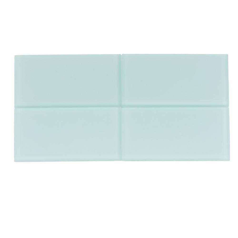 Glacier Breeze 3X6 Frosted Glass Subway Tile | Tile Club