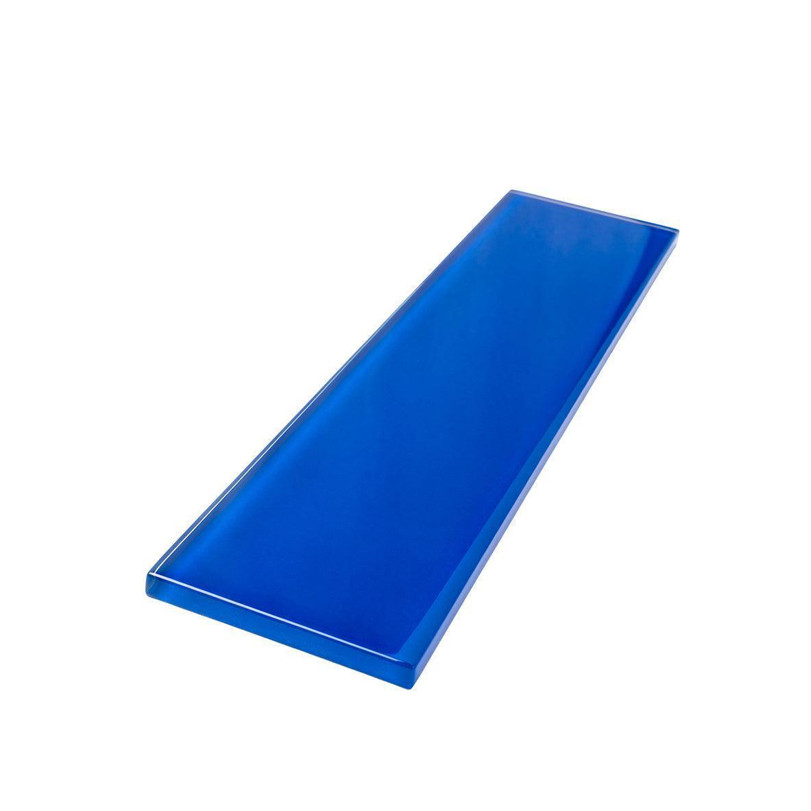 Glacier Cobalt Blue 3X12 Polished Glass Tile | Tile Club