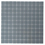 Glacier Dark Gray 1X1 Frosted Glass Tile Sample