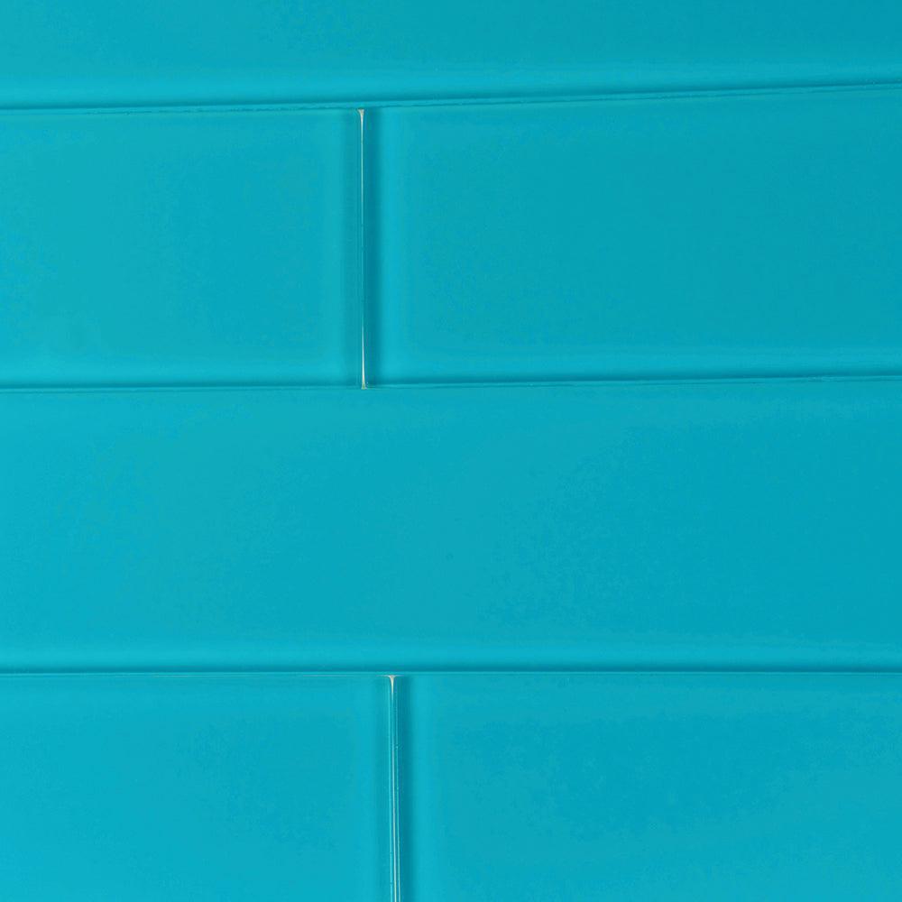 Glacier Laguna Blue 3X12 Frosted Glass Tile | Tile Club