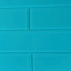Glacier Laguna Blue 3X12 Frosted Glass Tile Sample | Tile Club