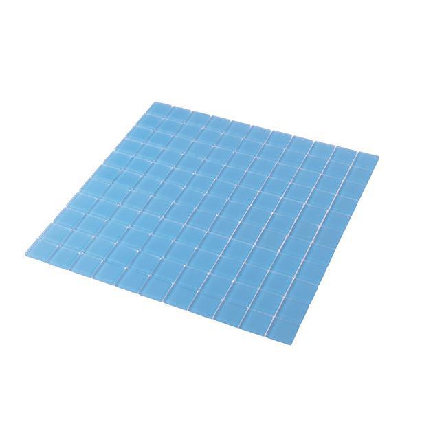 Glacier Ocean Blue 1" x 1" Frosted Glass Tile | Tile Club