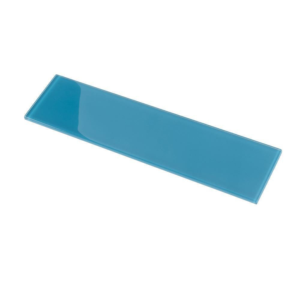 Glacier Ocean Blue 4X16 Polished Glass Tile | Tile Club