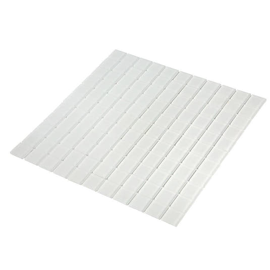 Glacier Pure White 1X1 Frosted Glass Tile | Tile Club