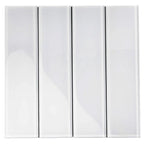 Glacier Pure White 3X12 Polished Glass Tile | Tile Club