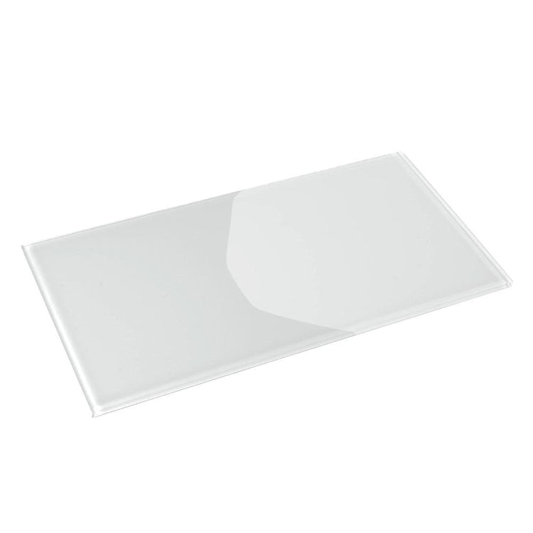 Glacier Pure White 8X16 Polished Glass Tile | Tile Club