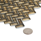 Gold Herringbone Mosaic Tile | Tile Club