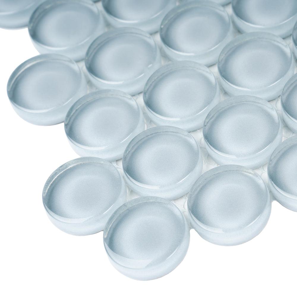 Gray Penny Round Glass Tile | Tile Club