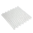 Ice White Glass Penny Round Tile | Tile Club