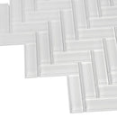 Ice White Herringbone Glass Tile | Tile Club