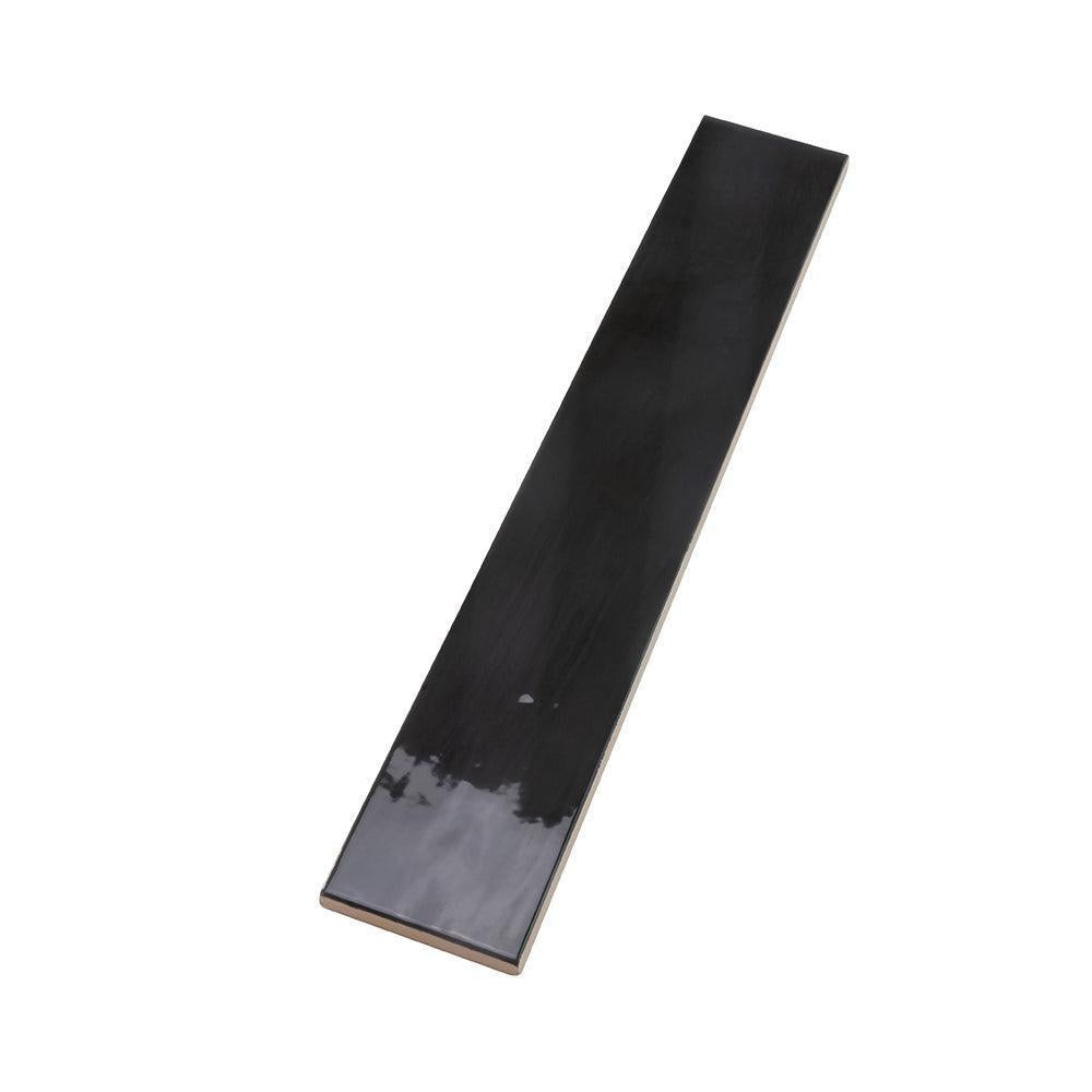 Lake Black Ceramic Subway Tile 2.6x16 | Tile Club