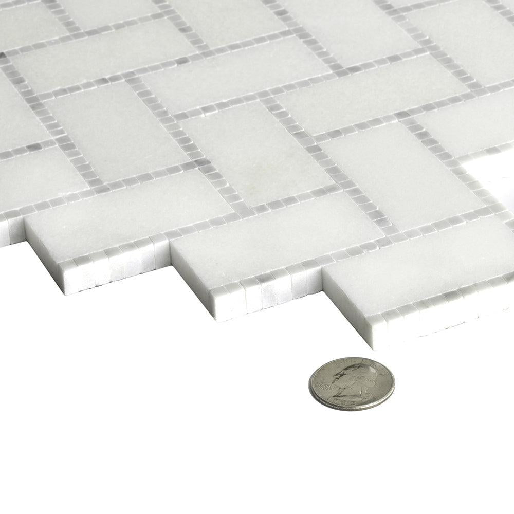 Lexington White Marble Mosaic Tile | Tile Club