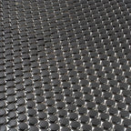 Matte Black Buttons Porcelain Penny Round Tile | Tile Club