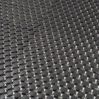 Matte Black Buttons Porcelain Penny Round Tile | Tile Club