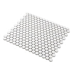 Matte White Buttons Porcelain Penny Round Tile | Tile Club