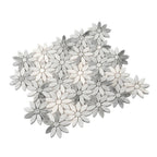 Meadow Bianco Carrara Marble Mosaic Tile | Tile Club