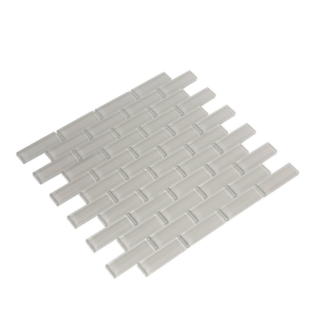 Pearl Gray Glass Brick Tile | Tile Club