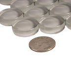 Pearl Gray Penny Round Glass Tile | Tile Club