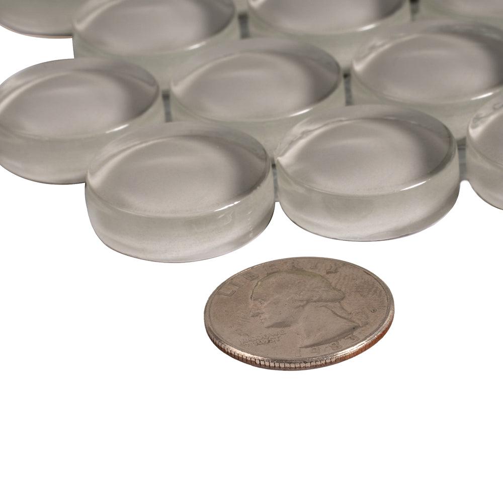 Pearl Gray Penny Round Glass Tile | Tile Club
