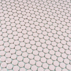 Pink Buttons Porcelain Penny Round Tile | Tile Club