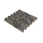 Saturn Grey Hexagon Glass Mosaic Tile | Tile Club