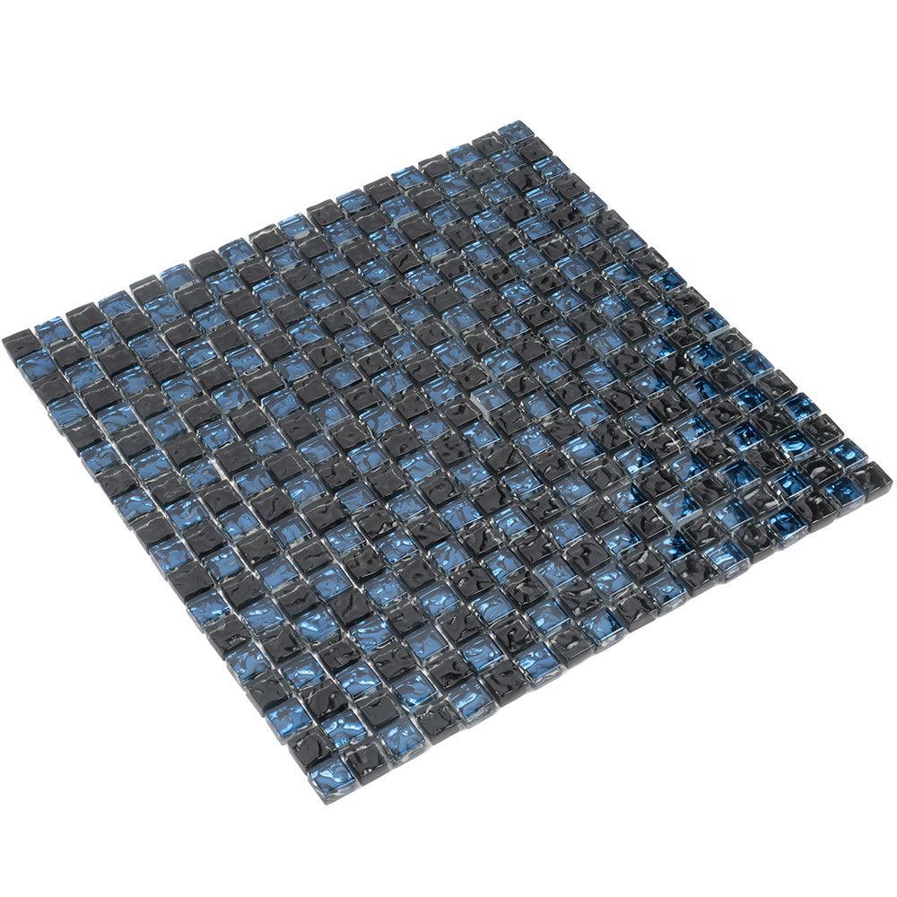 Shimmer Black Glass Mosaic Tile | Tile Club