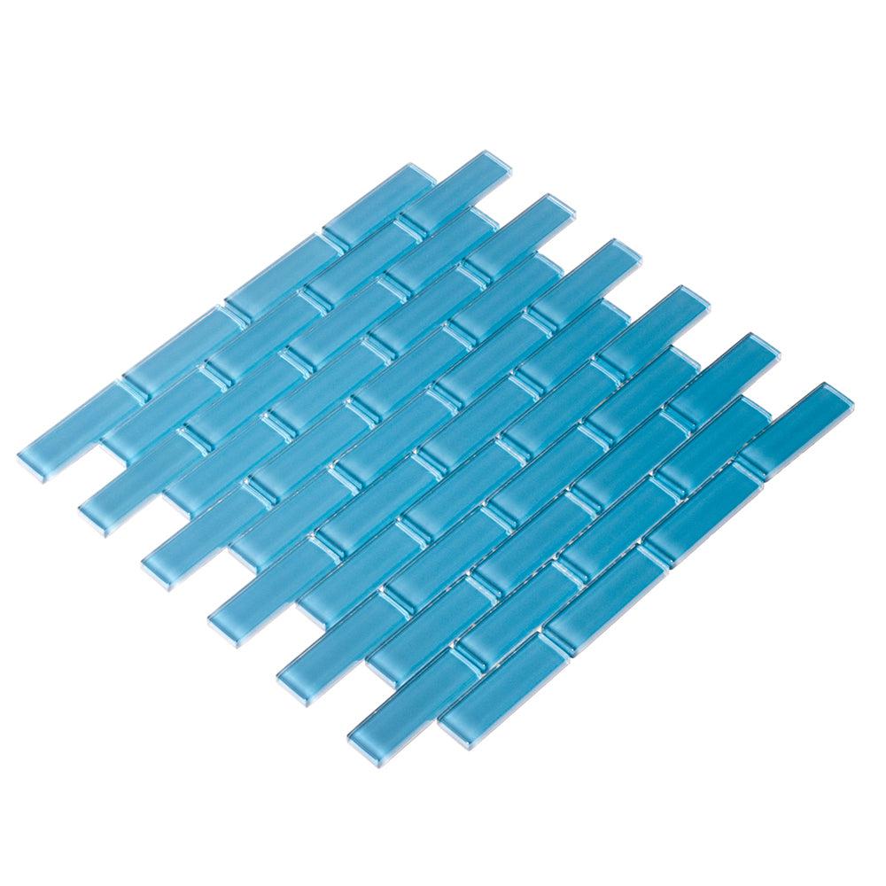 Sky Blue Glass Brick Tile | Tile Club