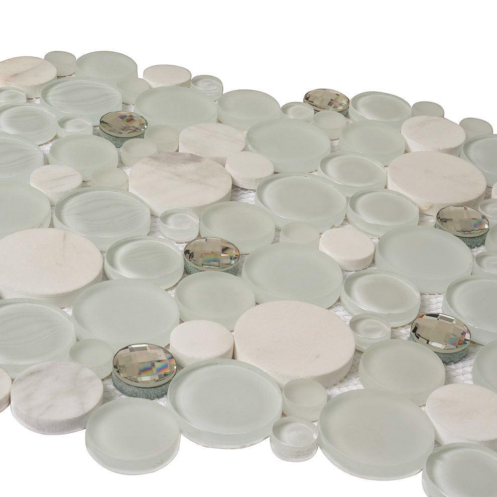 Sparkly Spheras Glass And Stone Tiles